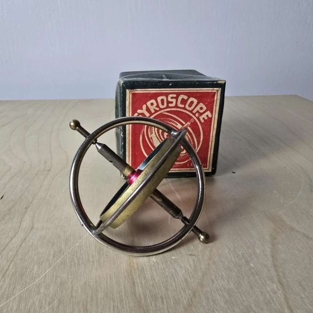 Classic Gyroscope Toy - Silver and Gold With Original Box